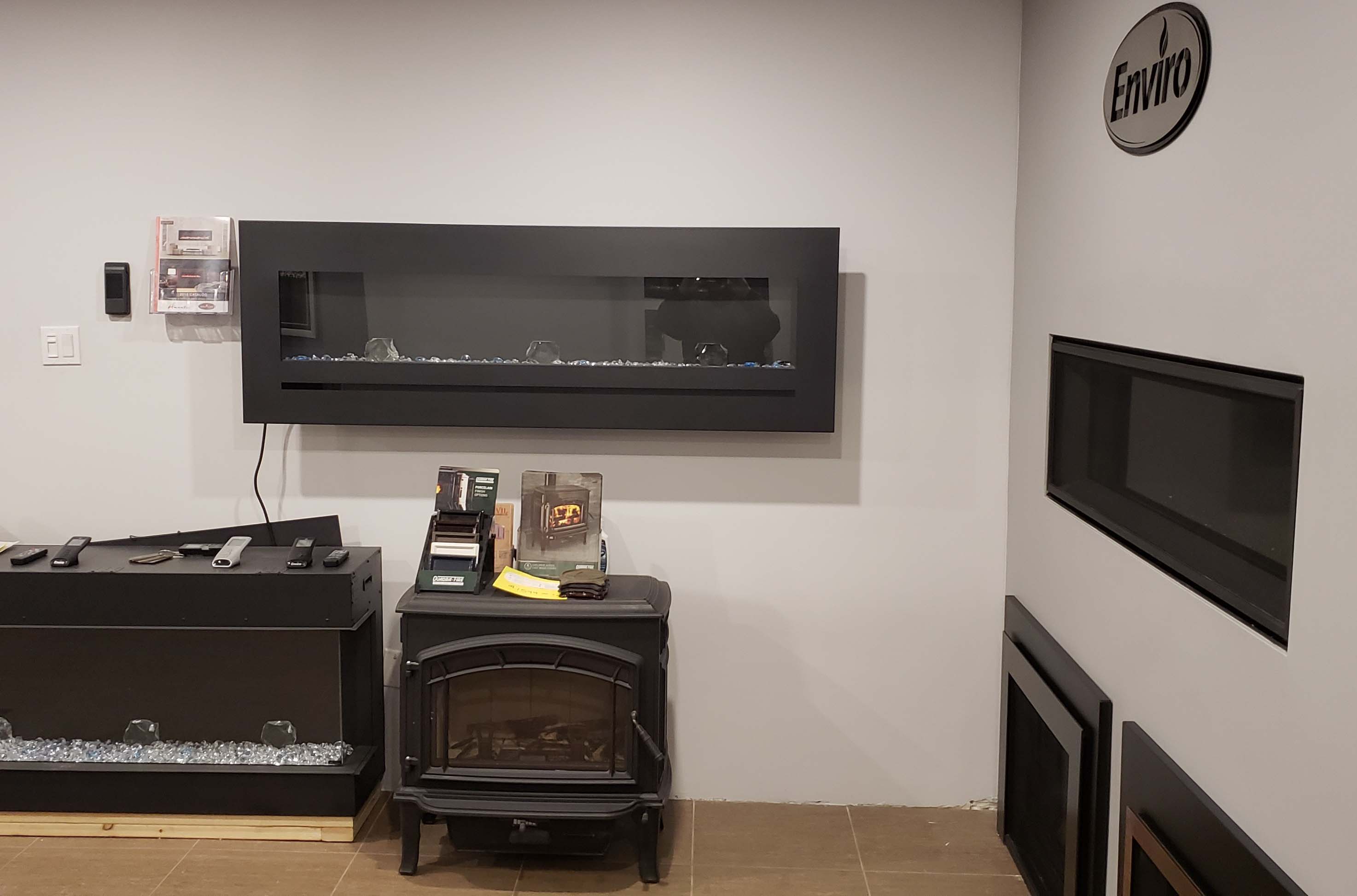 Fireplace showroom display
